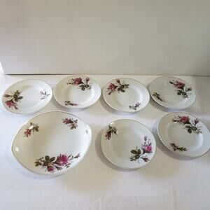 Vintage moss rose porcelain collectable Japan